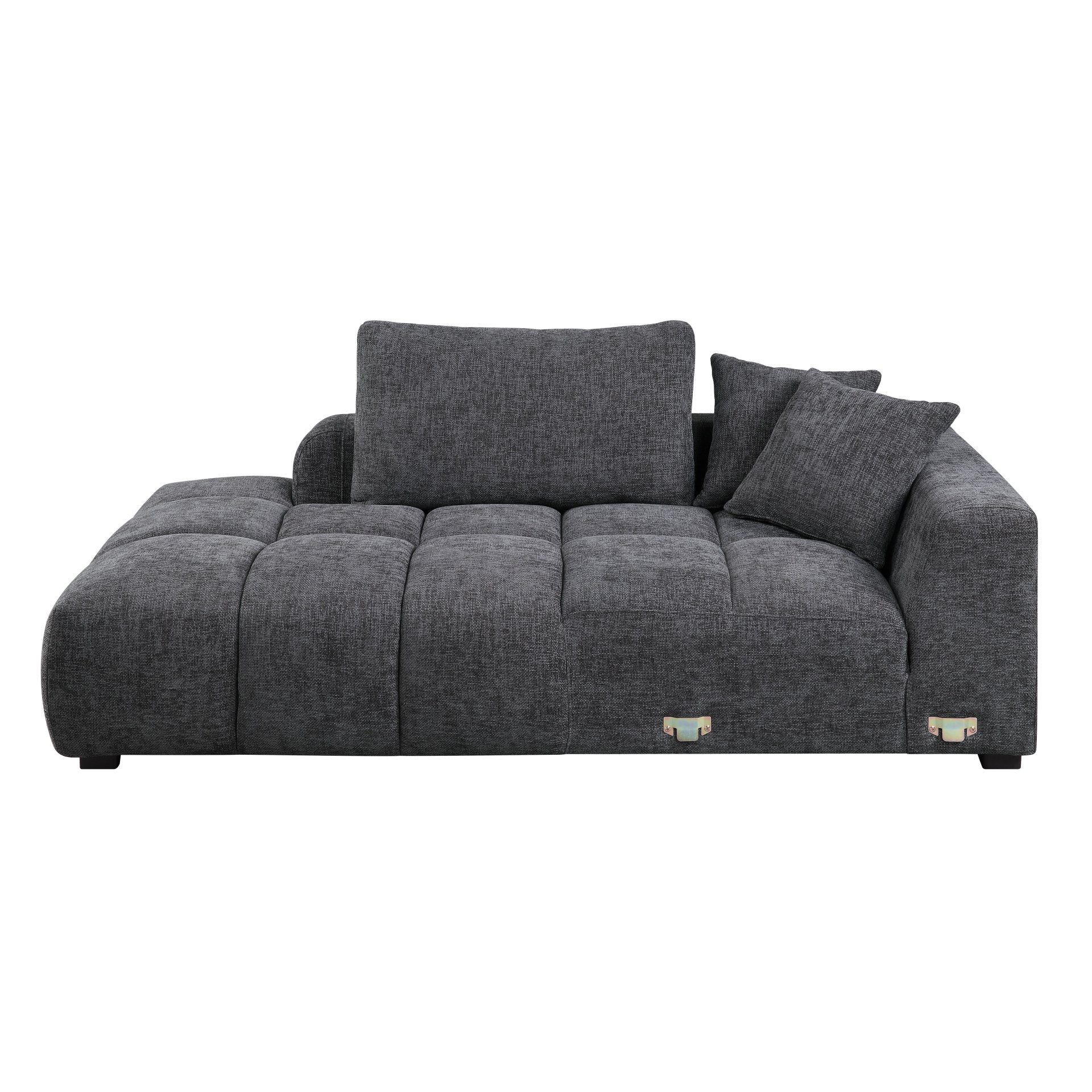 Chosen - Sectional Sofa With Toss Pillows And 1 Chaise - Gray - Image 3
