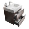 Alice - 24" Bathroom Vanity With Sink, Large Storage Wall Mounted Floating Bathroom Vanity For Modern Bathroom, One-Piece Sink Basin Without Drain And Faucet - Walnut / White - Image 6