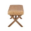 The Bench With Water Hyacinth Seat And Mahogany Base - Brown - Image 4