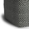 Briella - Square Woven Outdoor / Indoor Pouf - Gray / White - Image 2