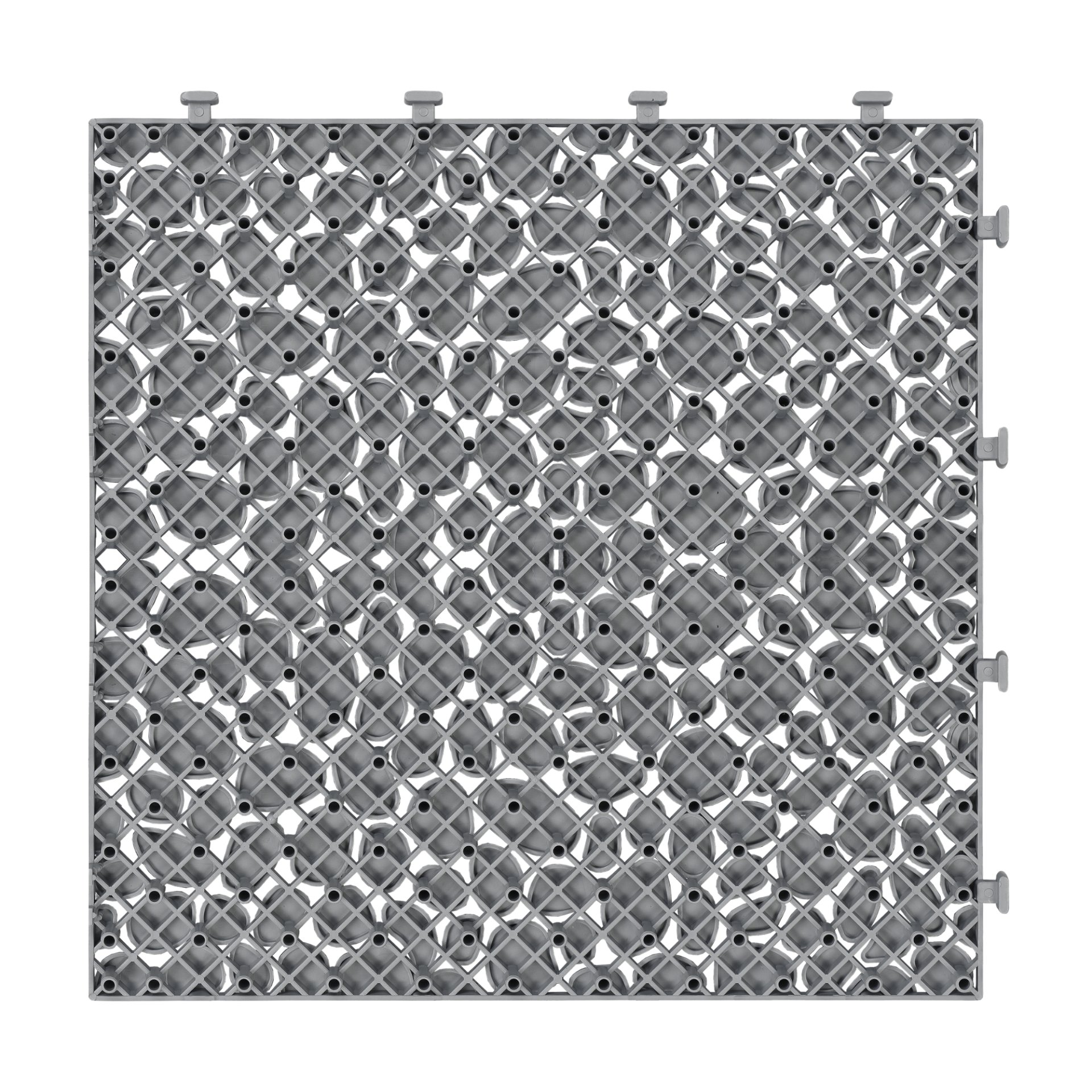 Interlocking Deck Tiles Plastic Waterproof Outdoor All Weather Anti-Slip Bathroom Shower Balcony Porch Strong Weight Capacity Upto 440 Lbs, Pebble Stone Pattern Pack Of 12 - Gray - Image 13