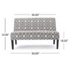 Contemporary Loveseat With Upholstered Fabric And Birch Wood Legs - Gray - Image 3