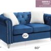 Chic Loveseat - Navy Blue - Image 5