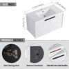 Contemporary Wall Mounted Bathroom Vanity With Resin Sink & Soft Close Doors - White - Image 4