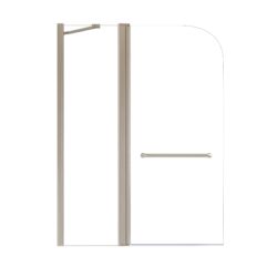 Aluminium Alloy Shower Doors For Bathtub - Brushed Nickel