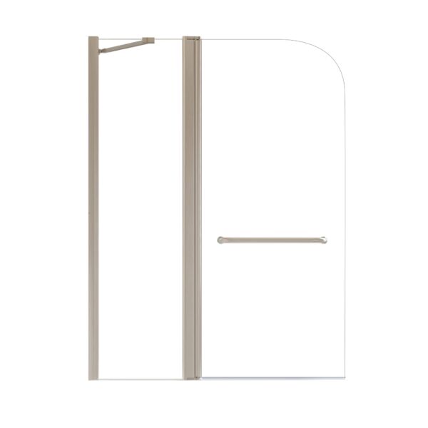 Aluminium Alloy Shower Doors For Bathtub - Brushed Nickel