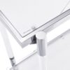 Chrome Glass Sofa Table, Acrylic Side Table, Console Table For Living Room & Bedroom - Chrome - Image 7