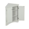 Triangle Bathroom Storage Cabinet With Adjustable Shelves, Freestanding Floor Cabinet For Home Kitchen - Gray - Image 14