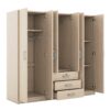 6 Doors Wardrobe Storage For Bedroom, With Big Drawers - Brown - Image 5