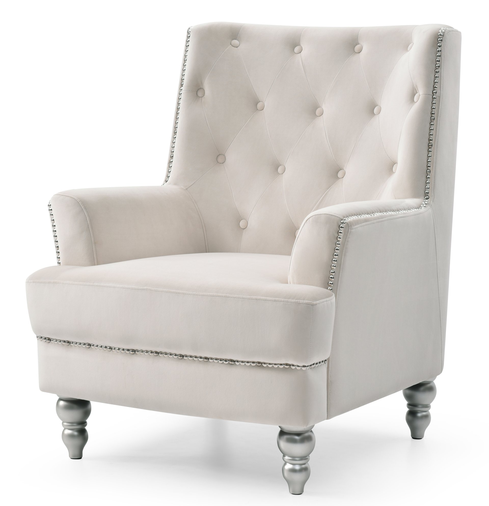 Elegant Armchair For Cozy Spaces - Ivory - Image 2