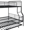 Full Long Over Queen Bunk Bed With Twin Size Trundle - Black - Image 7