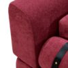 Modern Loveseat Sofa 59" Sofa Couch 2 Seater With USB Ports, Unique Cylindrical Armrests - Red - Image 20