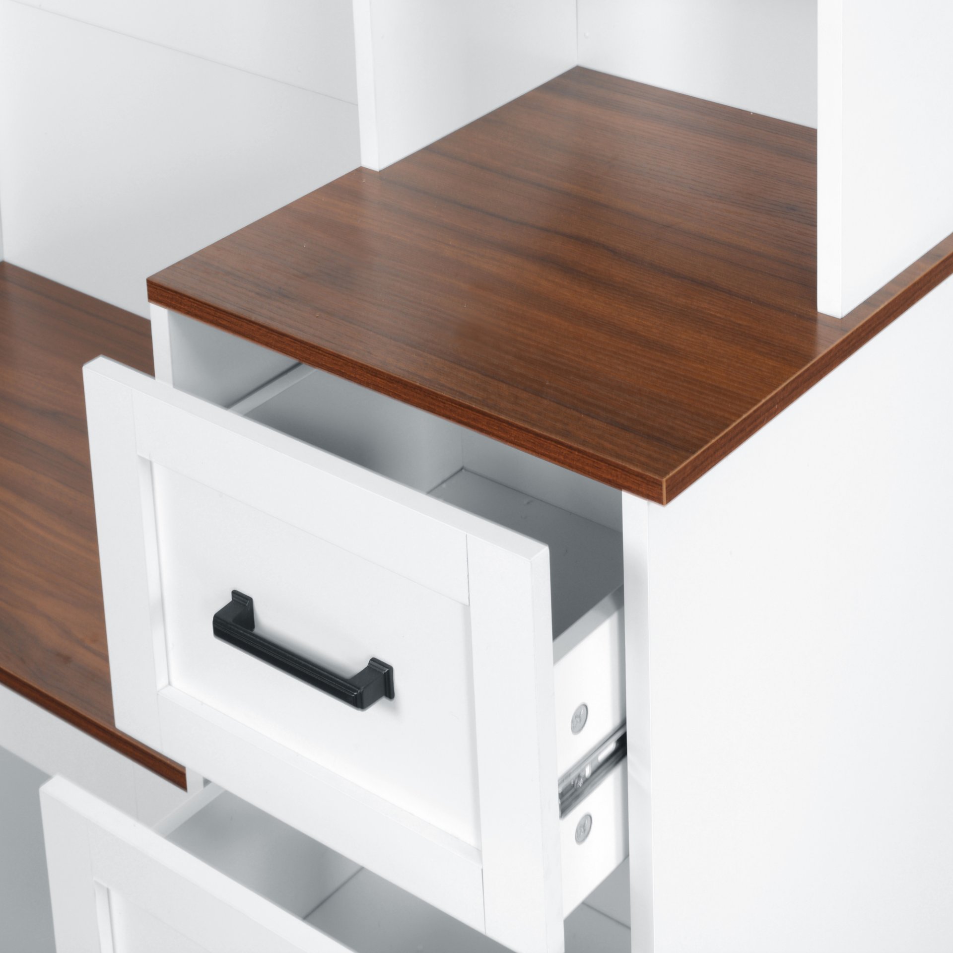 Modern Entryway Bench With Coat Rack, 3 Shelves And Drawers, 3 Sturdy Hooks, Wide Hall Tree With Storage Bench For Hallway - White - Image 14