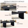 Tapered Tabletop Coffee Table - Antique Black - Image 5