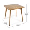 Modern Indoor Square Acacia Wood Dining Table With Toothpick Leg Design - Teak - Image 3