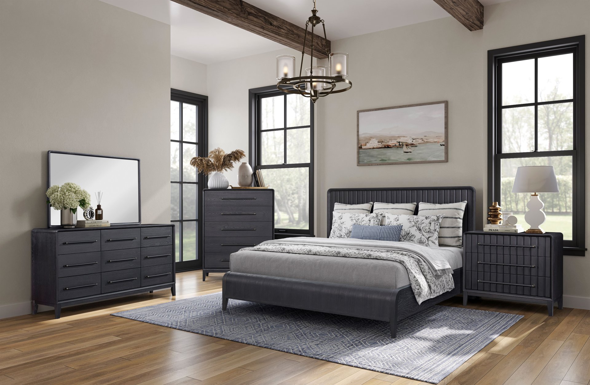 5 Drawer Chest Ample Storage - Peppercorn - Image 3