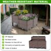 Raised Garden Beds Outdoor, Planter Boxes Outdoor For Vegetables, Flowers, Herbs, Garden Box With Drain Outlet, Heat And Frost Resistant Planters - Black / Brown - Image 5