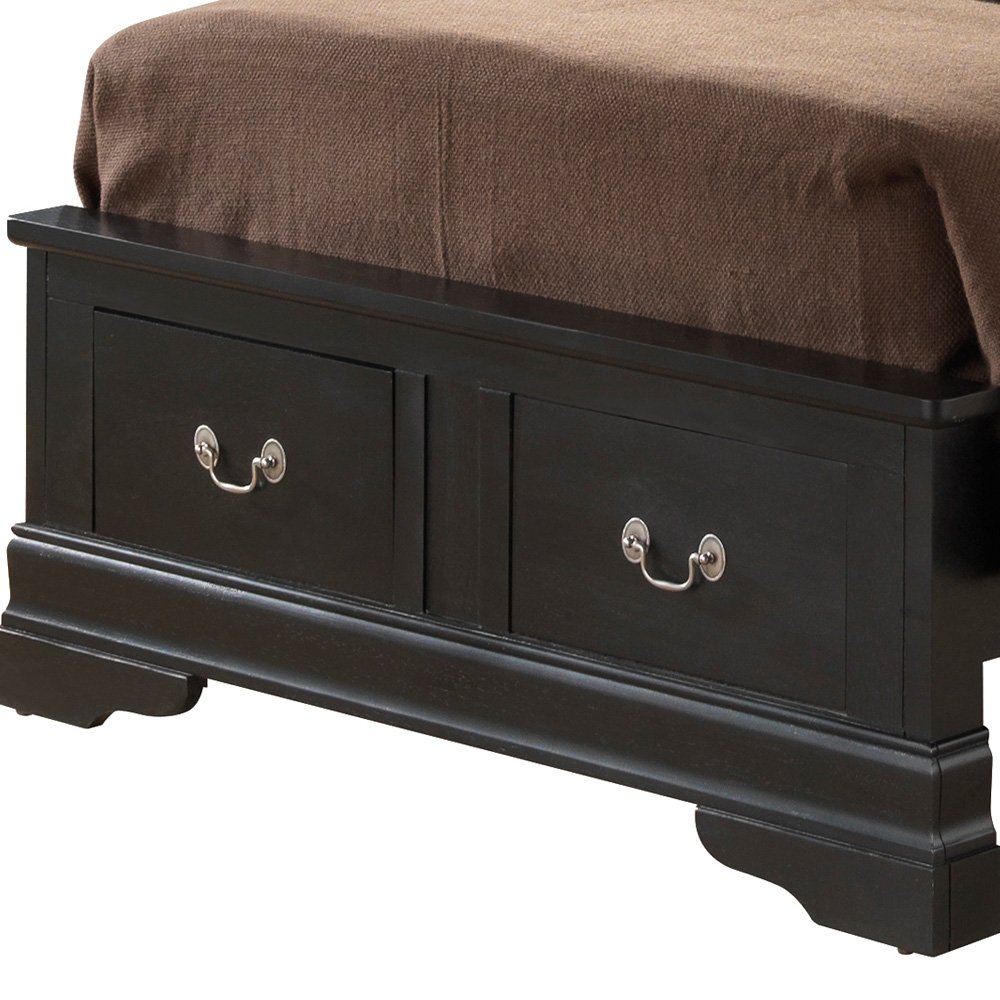 Louis Phillipe - Twin Elegant Storage Bed - Black - Image 2