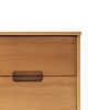 Mid-Century Modern 2 Drawer Solid Wood Nighstand With Cutout Handles - Caramel - Image 3