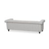 Chesterfield Style 3 Seater Sofa With Deep Button Tufting - Gray - Image 6