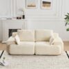 Compressed Sofa, 2 Seater Large Sectional Couches For Living Room - Beige - Image 11