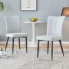 Modern Minimalist Dining Chairs And Office Chairs, 2 Piece Set - Light Gray - Image 4