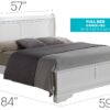 Full Bed Sleigh Design - White - Image 6