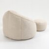 Bedding Bean Bag Sofa Chair High Pressure Foam Bean Bag Chair Adult Material With Padded Foam Padding Compressed Bean Bag With Footrest - Beige - Image 12