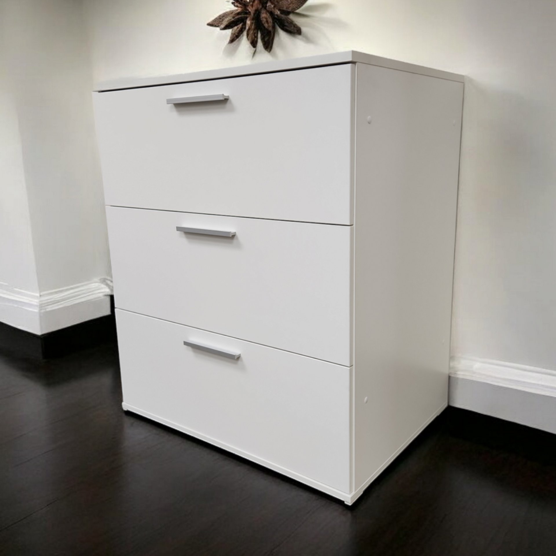Morgan - 3 Drawer Modular Jumbo Chest In Wood Transformable Storage Solution - White - Image 6