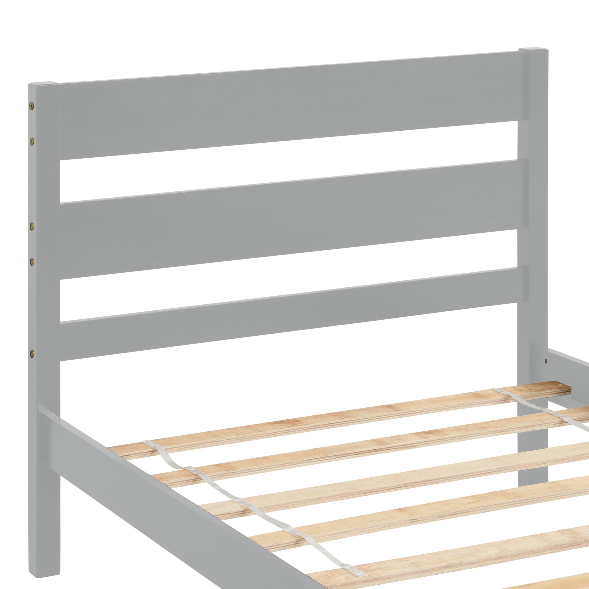 Twin Bed With Headboard And Footboard - Gray - Image 5