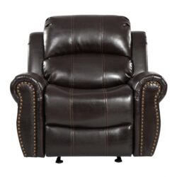 Wide Manual Glider Standard Recliner - Brown
