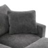 Modern Modular Sofa, 4 Seat Chenille Sectional Couch Set With 2 Pillows Included, Freely Combinable Indoor Funiture - Black / Gray - Image 11