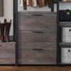Monica - Wood Walk In Closet System, Powder Coated Metal Frame And Melamine - Rustic - Image 7