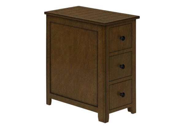 Accent End Table, Storage Drawer, Transitional - Espresso