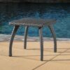 Luminant - Outdoor Side Table With Iron Frame - Gray - Image 2