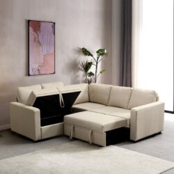 Sectional Sofa Bed - Beige