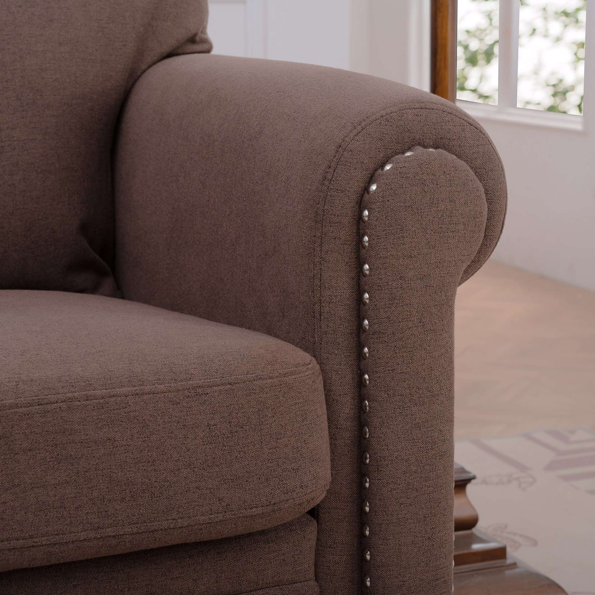 37.4" 1 Seater Sofa - Brown - Image 18