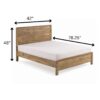 Albany - Twin Bed Frame With Headboard, Heavy Duty Modern Rustic Twin Size Bed Frames - Walnut - Image 3