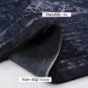 Maval - 2'6'' X 10' Washable Runner Rug - Black / Gray - Image 5