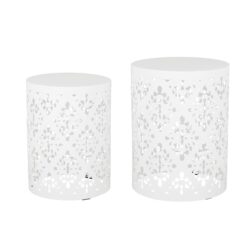 Metal (Set of 2) End Table - White