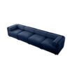 Modular Sectional Sofa With Storage Cylindrical Backrest, Armrests Deep Comfortable Seating Chenille 4 Seat - Blue - Image 10