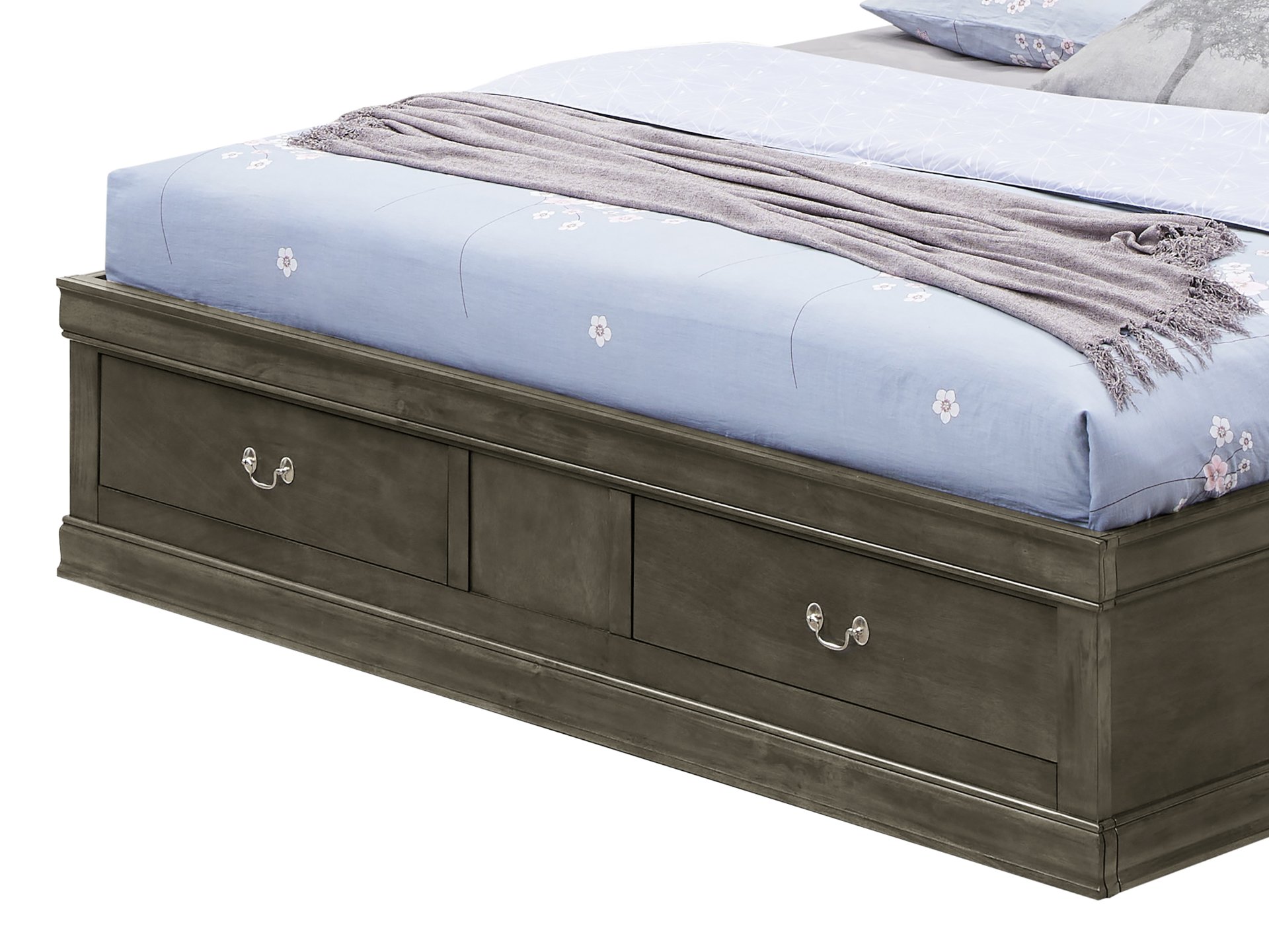 Louis Phillipe - King Storage Bed - Gray - Image 3