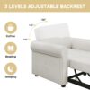 Modern Convertible 3 In 1 Sofa Bed Chair With Adjustable Backrest - Cream - Image 13