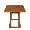 Modern 6 Piece Extendable Dining Table Set With 4 Wicker Back Upholstered Dining Chairs And Long Bench, 2 Removable Leaf - Walnut - Image 17