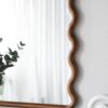 Wood Mirror With Unique Frame - Brown - Image 9