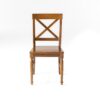 Acacia Wood Dining Chair With X Shaped Back (Set of 2) - Dark Oak - Image 6