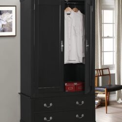 Elegant Traditional Armoire - Black