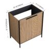Contemporary Freestanding Bathroom Vanity & Adjustable Shelves - Light Coffee - Image 5