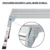 Aluminum Work Platform Large Size Step Stool Folding Portable Work Bench 40" Width Telescopic Feet Height Adjustable - Gray - Image 15