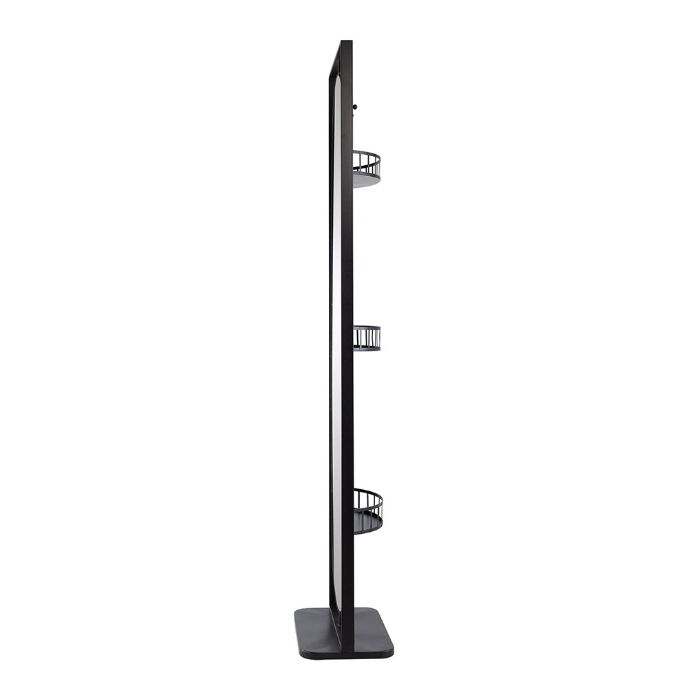 Full Length Standing Mirror, 360° Swivel Floor Mirror For Bedroom - Black - Image 4